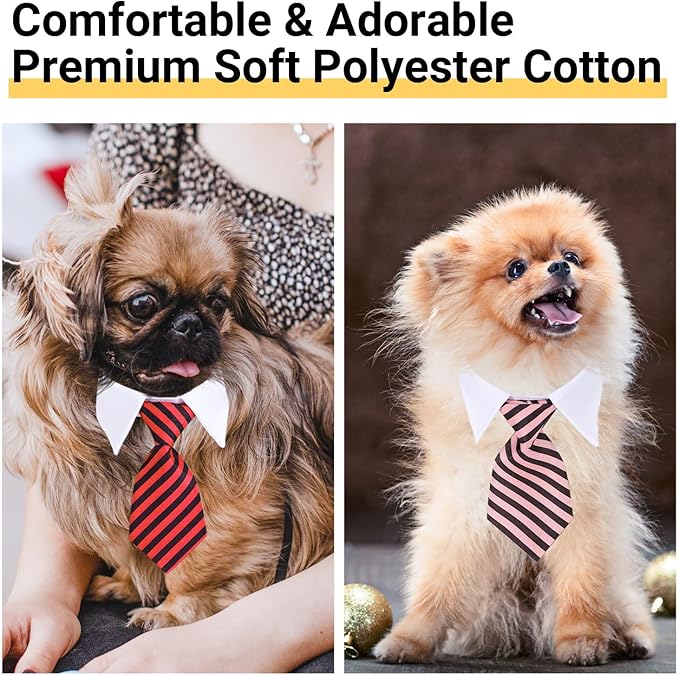 Segarty Cat Ties, 6PCS Pack Pet Tuxedo Costumes for Cats, Small Dogs, Puppy