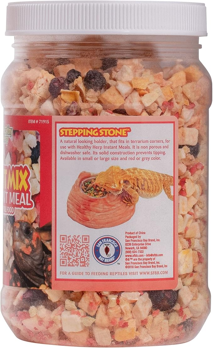 Healthy Herp Fruit Mix Instant Meal Reptile Food - Bearded Dragon Accessories & Bearded Dragon Food - Nutritious Blend for Bearded Dragons, Box Turtles, Tortoises, Hermit Crabs - 3.5 oz (99g)