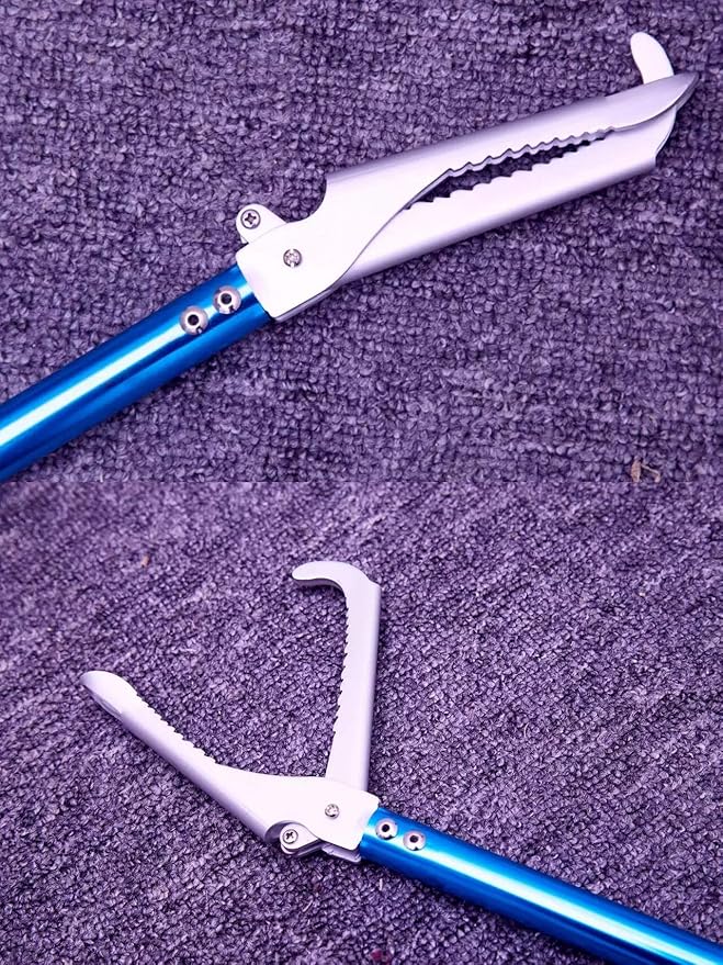 60" Professional All-Aluminum Alloy Snake Tong Reptile Grabber Rattle Snake Catcher Wide Jaw Handling Tool with Lock