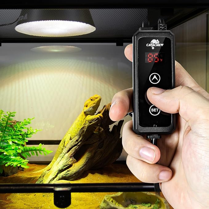 Reptile Dimming Thermostat with 2 pack Dome Lamp Fixture