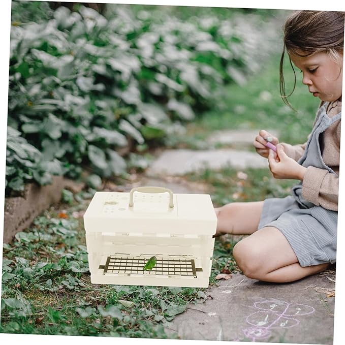 DECHOUS Travel Size Parrot Cage Small Bird Carrier for Parrot Bird Cage Travel Carrier with Handle Portable for Outdoor Use