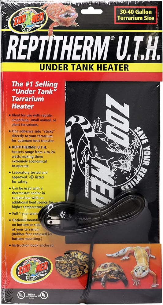 Zoo Med Repti Therm Under Tank Heater 16 Watts-12 Long 8" Wide (30-40 Gallons) (2)