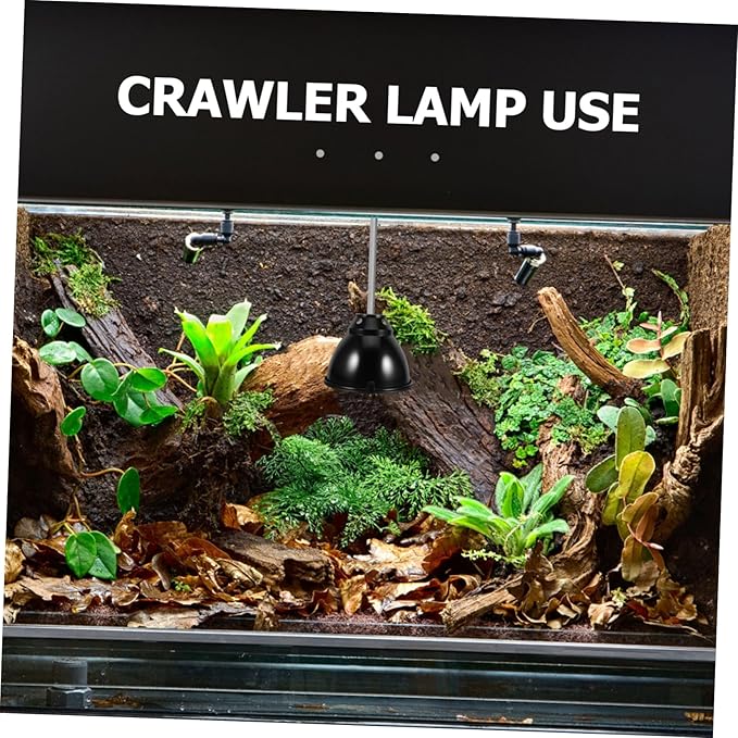 GLEAVI 1set Reptile Dome Lamp Cover Aluminum Reflective Shade for Heating Lamps Scald Cup for Terrarium Use