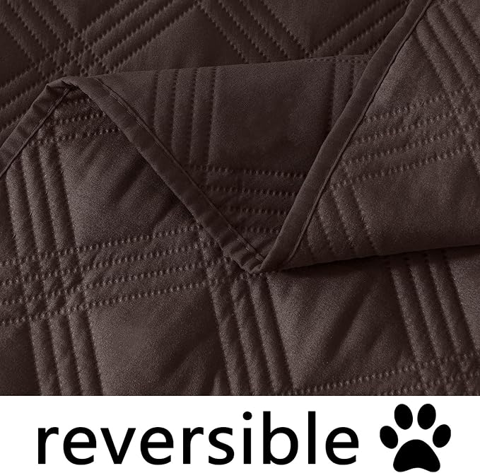 hyha Waterproof Dog Blanket, Reversible Pet Bed Blanket, Soft Sofa Couch Cover for Dogs Washable, Waterproof Pet Couch Covers for Sofa Puppy Cats Furniture Protector(30"x70", Chocolate/Chocolate)