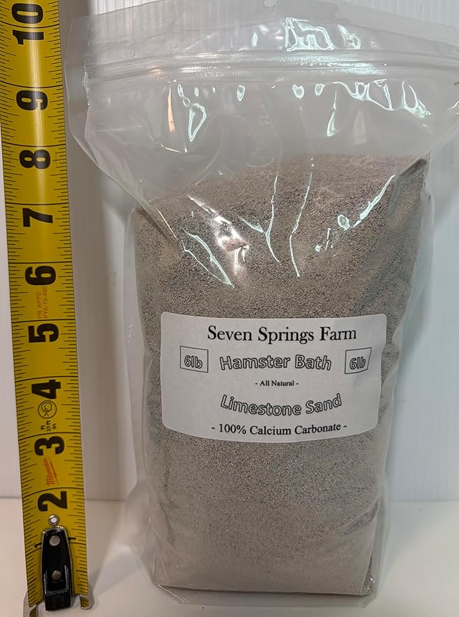 Reptile Sand - 100% Limestone Calcium Aquarium Substrate - All Natural Quarried in The USA (6, Pounds)