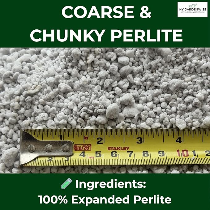 GARDENWISE Perlite for Plants, Coarse and Chunky Horticultural Perlite, Organic Perlite for Gardening Indoor & Outdoor, Perlite Bulk Bag, Made in USA (30 quarts)
