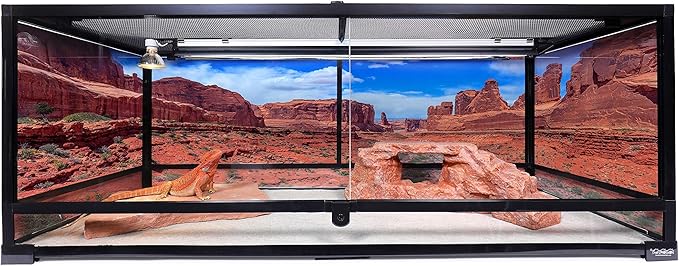 CAROLINACUSTOMCAGES Reptile 34" T5HO UVB 39W + Single GU10 Basking Light Fixture, Bundle with 10.0 UVB Tube and 75w Heat Lamp