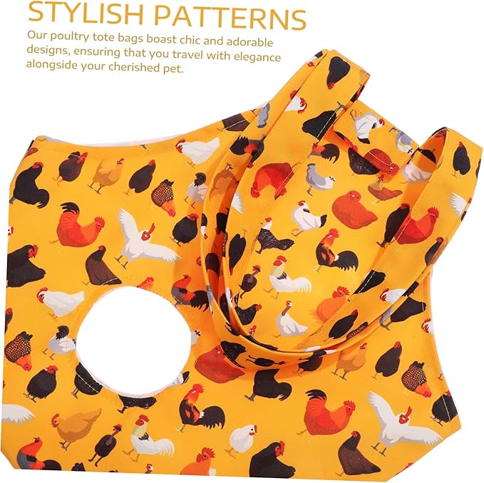2pcs Pet Chicken Holder Bags Stylish Sling Carrier for Comfortable Travel Convenient Chicken Accessories for Outdoor Use Designed for Hens and