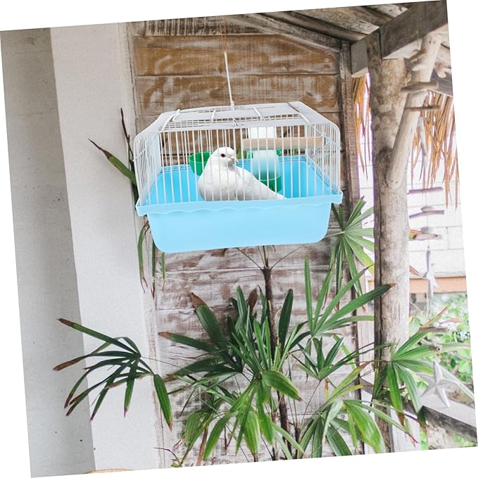 Portable Parakeet Carrier Cage: Small Bird Travel Cage with Water Dispenser Standing Perch and Food Tray for Parrots Conures Cockatiel and Lovebirds