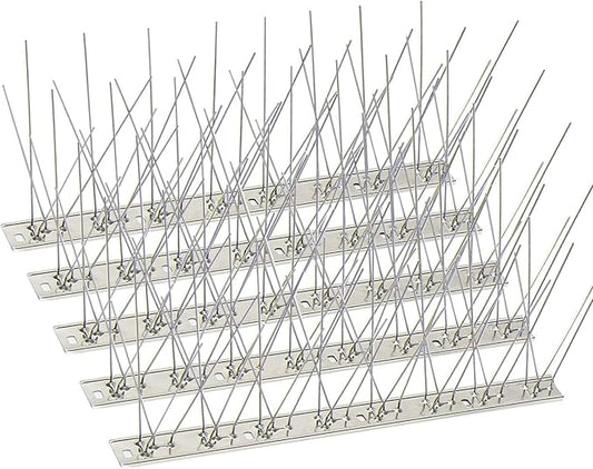 KKY 36 Pack Bird Spikes 13 inch Anti-Bird Nails Repellent Metal Deterant Spinners for Pigeon 38.9 Ft
