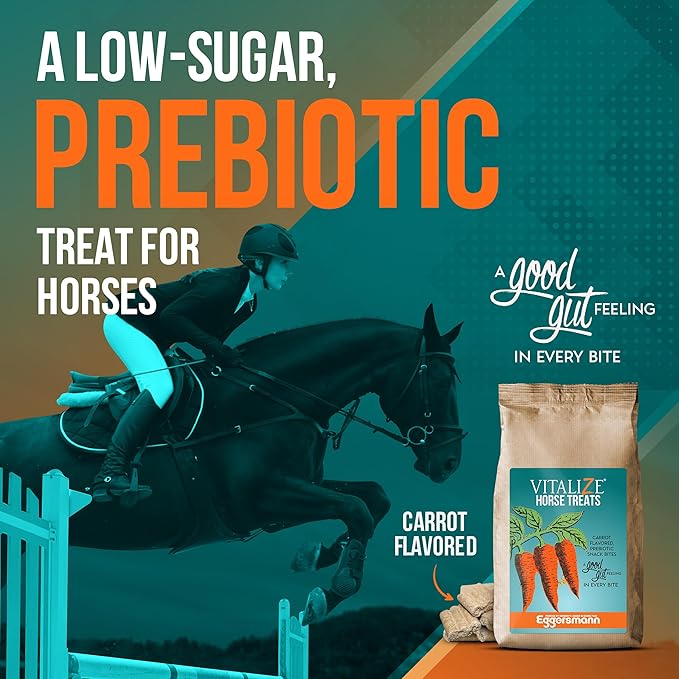 Vitalize Horse Treats - Low Sugar Horse Treats, Carrot Flavored - 2 Pounds