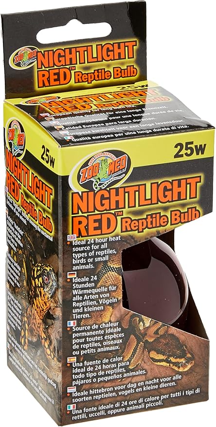 Zoo Med Nightlight Red Reptile Heat Bulb, 25 Watts