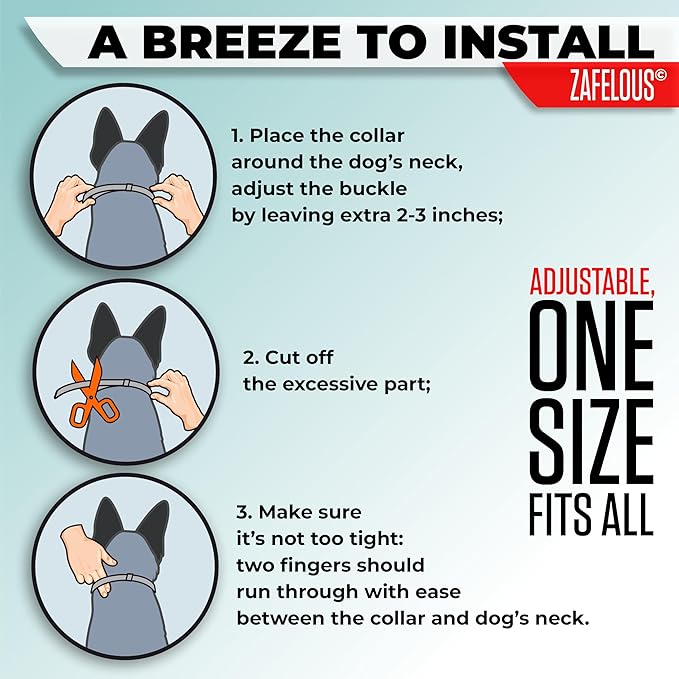 Flea and Tick Prevention for Dogs - Flea Collar - 2 Count - Adjustable