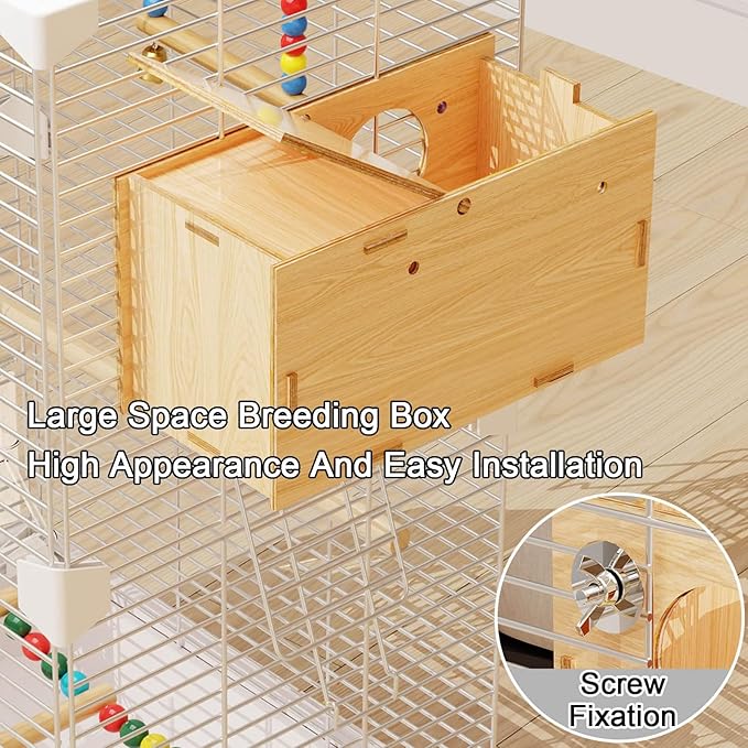 Outdoor Flight Bird Cage White, Parakeet Bird Carrier Travel Cage Indoor Flight Bird Aviary for Cockatiels, Canaries, Finch(Large(5pcs))