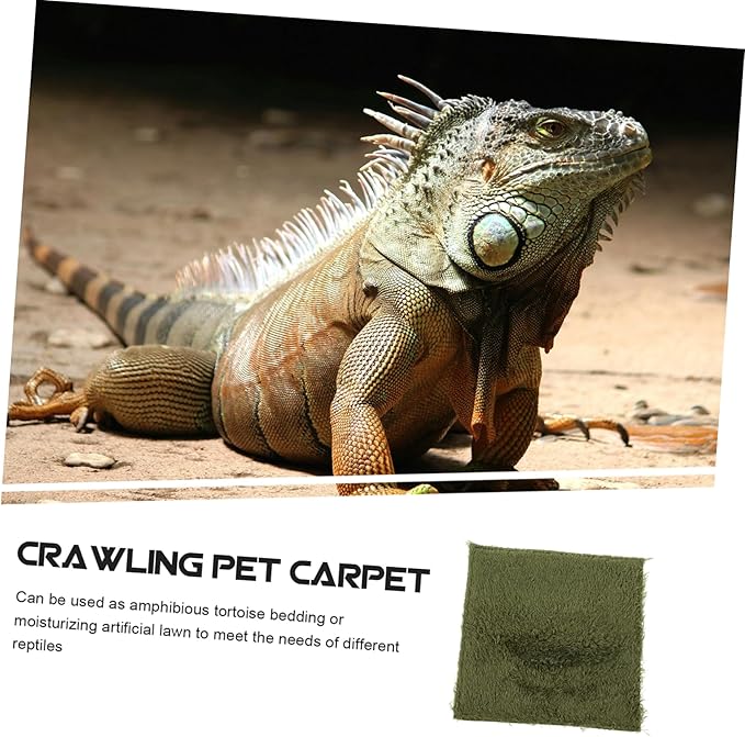 Kisangel Reptile Carpet Terrarium Mat for Lizard Snake Turtle Soft Substrate Bedding Xin Liner for Reptile Cage Accessories Easy to Clean Safe for Pets