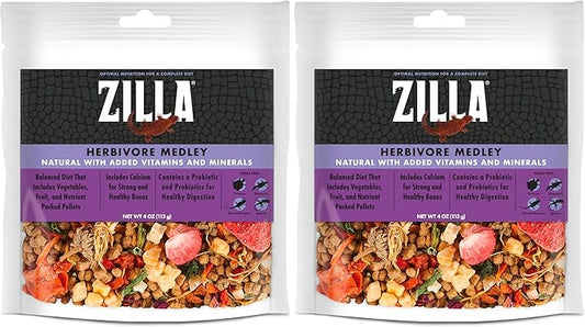 Zilla Pet Reptile Herbivore Food Medley Diet, 4 oz (Pack of 2)