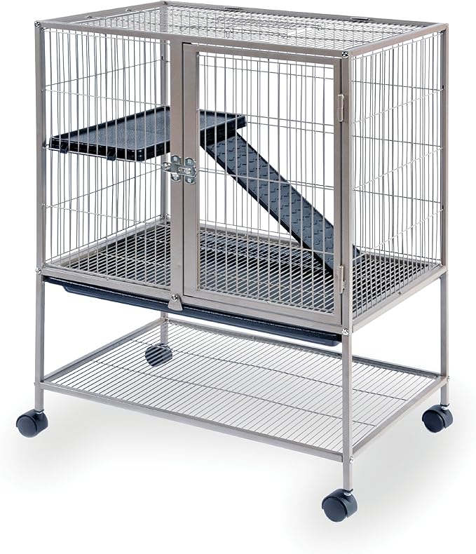 Prevue Frisky Ferret Cage with Stand 486 Coco Brown, 25 x 17.125 x 34 IN