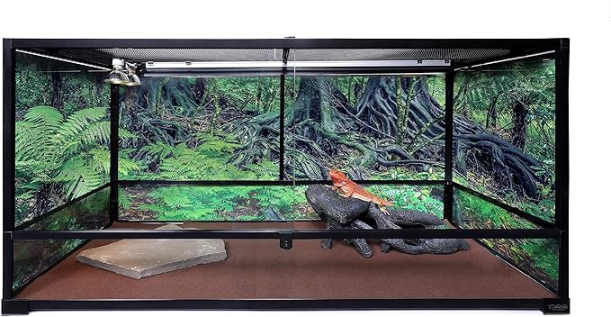 CAROLINACUSTOMCAGES T5HO Double 34” UVB Reptile Light Fixture 39w, Bearded Dragon and Reptile Terrarium Light Fixture