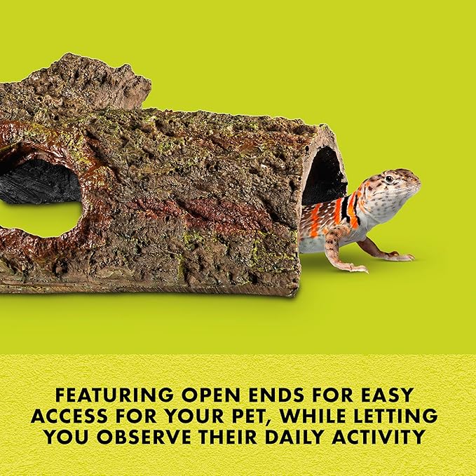 Zilla Pet Reptile Bark Bends Terrarium Decor, Medium,Brown