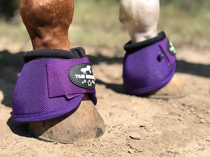 TGW RIDING 2520D Horse Bell Boots No-Turn Horse Bell Boots, Equine Ballistic Hoof Overreach Bell Boot, Pair