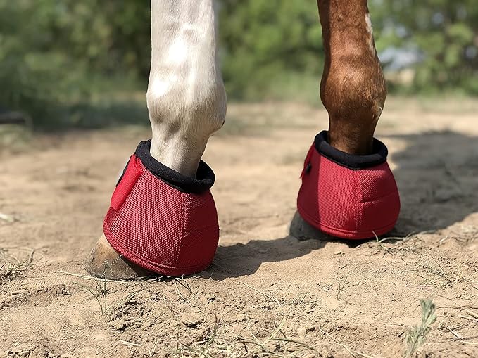 TGW RIDING 2520D Horse Bell Boots No-Turn Horse Bell Boots, Equine Ballistic Hoof Overreach Bell Boot, Pair