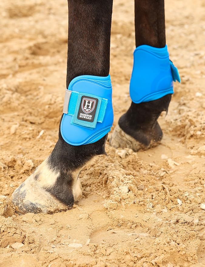 Harrison Howard Horse Tendon Boots Open Front/Fetlock Boot for Horse Protective Boots for Jumping, Trail Riding Set of 4