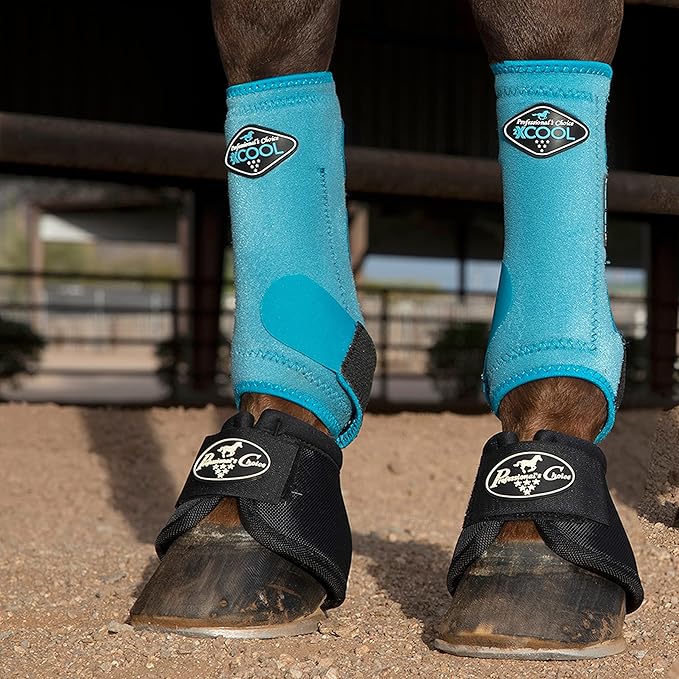 Professional's Choice 2XCOOL Sports Medicine Horse Boots | Protective & Breathable Design for Ultimate Comfort, Durability & Cooling in Active Horses | 2 Pack Medium Pacific Blue
