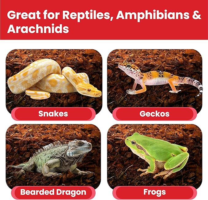 Gro-Med ReptiCare Compressed Coconut Chip Substrate for Reptiles 64 Quart Coco Husk Bedding Block for Ball Pythons, Snakes, Tortoises, Crested Geckos, Frogs, Hermit Crabs or Lizard Terrarium Tanks