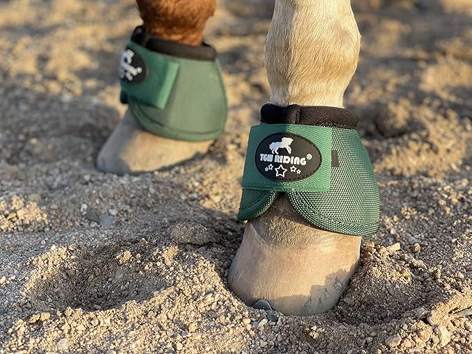 TGW RIDING 2520D Horse Bell Boots No-Turn Horse Bell Boots, Equine Ballistic Hoof Overreach Bell Boot, Pair