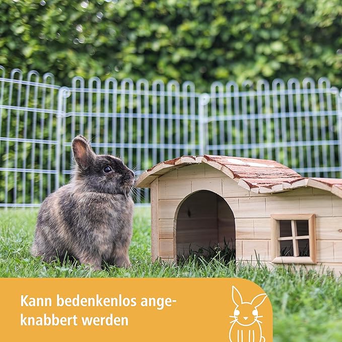Kerbl Nature Plus House with Gently Curved Roof, Brown, 30 x 20 x 20 cm