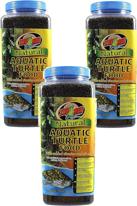 (3 Pack) Zoo Med Natural Aquatic Turtle Food (15 Ounce Per Pack)