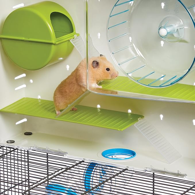 MidWest Homes for Pets Hamster Cage | Awesome Arcade Hamster Home (White) | 18.11 x 11.61 x 21.26 Inch