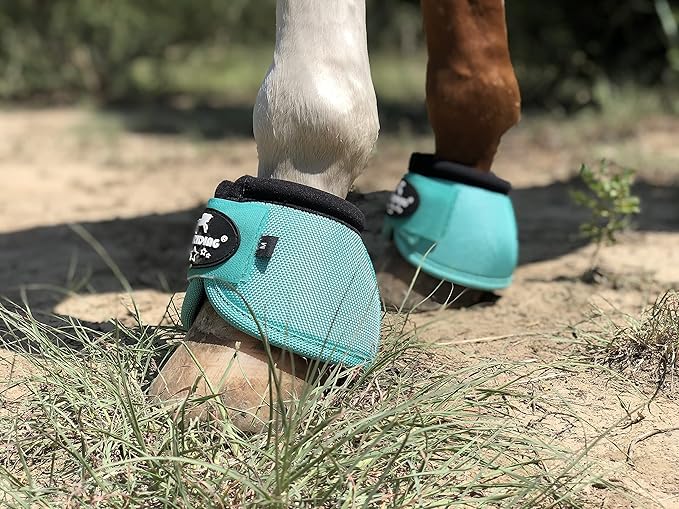 TGW RIDING 2520D Horse Bell Boots No-Turn Horse Bell Boots, Equine Ballistic Hoof Overreach Bell Boot, Pair