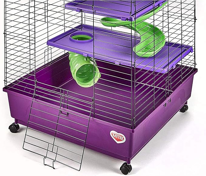 Kaytee My First Home Deluxe Multi-Level Habitat with Casters for Pet Ferrets 24" x 24" x 41.5"