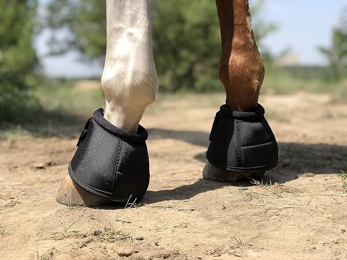 TGW RIDING 2520D Horse Bell Boots No-Turn Horse Bell Boots, Equine Ballistic Hoof Overreach Bell Boot, Pair