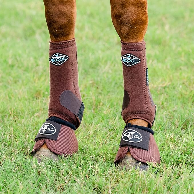 Professional's Choice 2XCOOL Sports Medicine Horse Boots | Protective & Breathable Design for Ultimate Comfort, Durability & Cooling in Active Horses | 2 Pack Small Chocolate