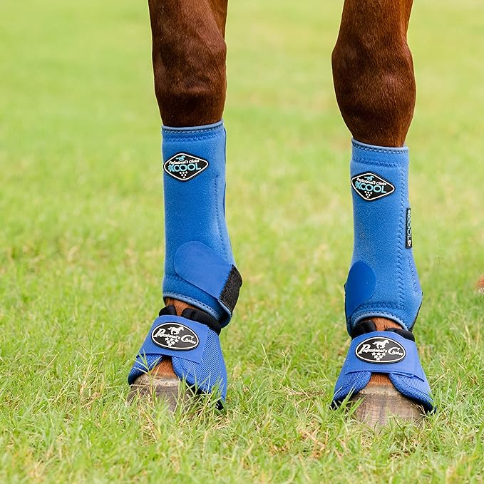 Professional's Choice 2XCOOL Sports Medicine Horse Boots | Protective & Breathable Design for Ultimate Comfort, Durability & Cooling in Active Horses | 2 Pack Medium Royal Blue