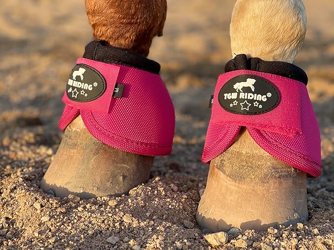 TGW RIDING 2520D Horse Bell Boots No-Turn Horse Bell Boots, Equine Ballistic Hoof Overreach Bell Boot, Pair