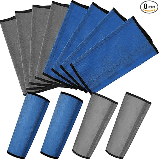 Jexine Set of 8 Mesh Fly Boots for Horse Loose Fitting Non Slip Breathable Horse Fly Leggings Protective Reduces Stress Leg Fatigue Wraps for Preventing Flies Mosquitoes Bite
