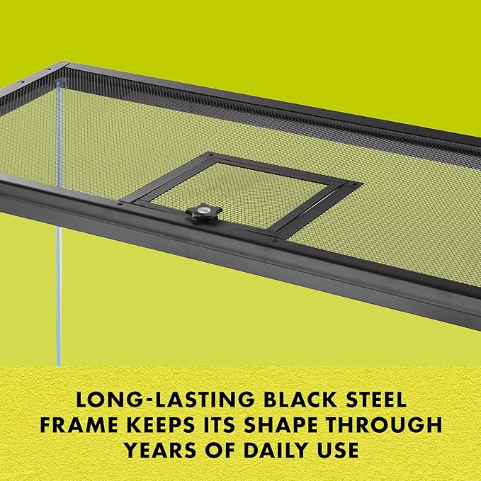 Zilla Pet Reptile Terrarium Fresh Air Screen Cover with Hinged Door 20" x 10"