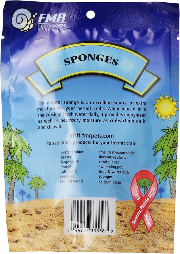 Florida Marine Research SFM33336 3-Pack Natural Small Animal Sponge