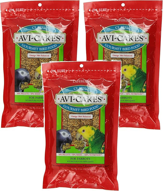 (3 Pack) Lafeber'S Classic Avi-Cakes For Parrots
