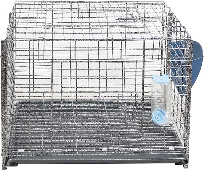 Stackable Rabbit Cage with Feeder and Water Bottle, 24 x 24 x 16 inches, Guinea Pig Ferret Bunny Hutch (1)