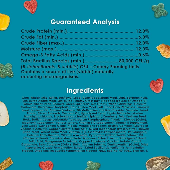 Kaytee Forti-Diet Pro Health Nourish+Protect Hamster and Gerbil Food, Comprehensive Nutrition Backed by Science, Digestive Health, Immune Support, 8 Pounds