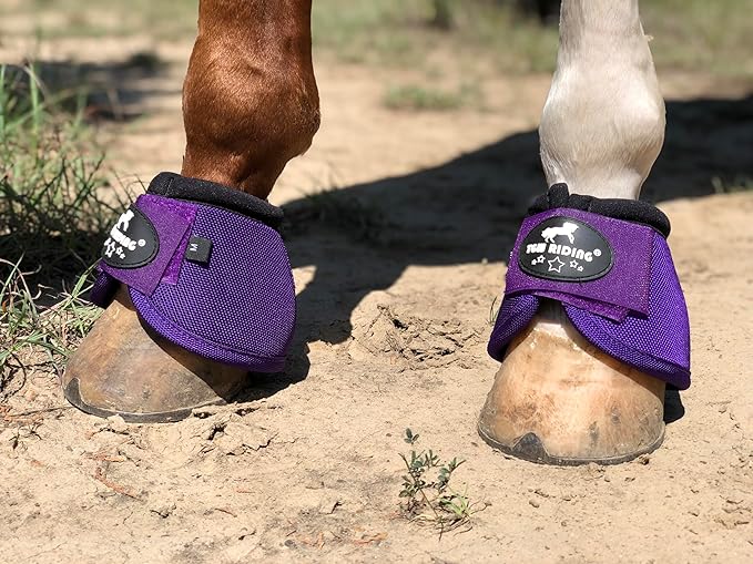 TGW RIDING 2520D Horse Bell Boots No-Turn Horse Bell Boots, Equine Ballistic Hoof Overreach Bell Boot, Pair