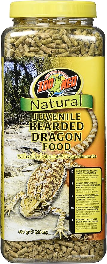 Zoo Med 20-Ounce Natural Bearded Dragon Food, Juvenile Formula
