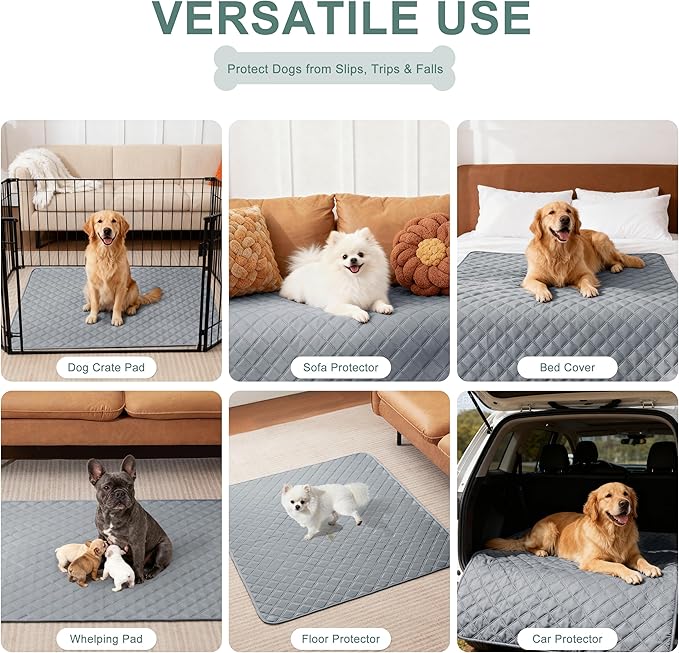 Eterish Reusable Washable Pee Pads for Dogs Extra Large 36'' x 72'' 2 Pack, Absorbent Pet Puppy Dog Training Pads Non-Slip, Waterproof Whelping Potty Pads for Dogs Leak-Proof