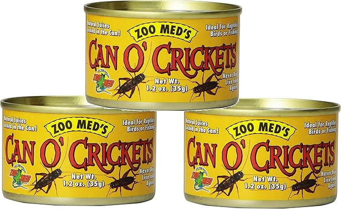 Zoo Med Laboratories Can O Crickets Pet Food, 1.2 Ounce Each (3 Pack)