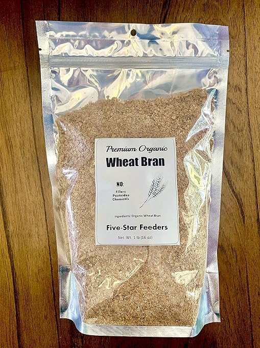 Wheat Bran Bedding & Gutload for Mealworms, Superworms, and Feeder Insects – 3 lb (48 oz) by Five-Star Feeders