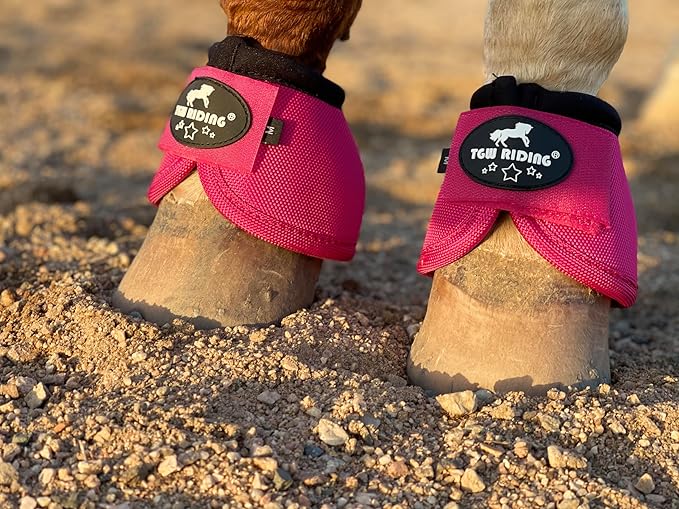 TGW RIDING 2520D Horse Bell Boots No-Turn Horse Bell Boots, Equine Ballistic Hoof Overreach Bell Boot, Pair